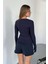 Kadın Bisiklet Yaka Basic Uzun Kollu Parmak Geçmeli Modal Kumaş Body Bluz 3