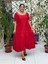 VL1420 Hürrem Vual Elbise Kırmızı 3