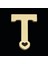 14 Ayar Altın Kolye Ucu Harf T GM6210 1 gr 4