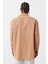 Basic Oversize Pamuk Keten Gömlek Camel 5