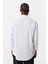 Basic Oversize Pamuk Keten Gömlek Beyaz 5