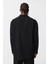Basic Oversize Pamuk Keten Gömlek Siyah 5