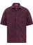 Oversize Yıkamalı Poplin Gömlek Bordo 2
