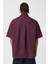 Oversize Yıkamalı Poplin Gömlek Bordo 5