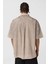 Oversize Yıkamalı Poplin Gömlek Taş 3