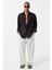 Basic Oversize Uzun Kollu Keten Gömlek Siyah 1