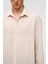 Oversize Uzun Kollu Keten Gömlek Naturel 4