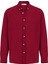 Basic Oversize Pamuk Keten Gömlek Bordo 2