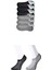 Siyah ve Gri Erkek Görünmez Çorap 6 Çift 1
