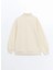 Xsıde Bej Dik Yaka Nakışlı Oversize Kadın Kalın Sweatshirt 7