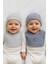 %100 Pamuk Bebek Şapka Önlük 4'lü Set | Kız Erkek Unisex 1