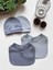 %100 Pamuk Bebek Şapka Önlük 4'lü Set | Kız Erkek Unisex 2