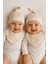 %100 Pamuk Bebek Şapka Önlük 4'lü Set | Kız Erkek Unisex 1