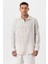 Uzun Kollu Basic Oversize Gömlek Bej 3