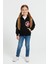 Kapüşonlu Kız Çocuk Kalın Fermuarlı Sweatshirt - 60705 1