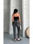 Mom Fit Enzim Taş Yıkama Jeans Pantolon Füme D2006 4