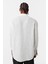 Basic Oversize Uzun Kollu Keten Gömlek Ekru 5