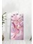 30X60 cm Mdf Tablo Saat – Pembe Çiçek Desenli, Sessiz Mekanizmalı, Uv Baskılı – USD166 3