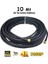 10 Metre Rg6/u4 Gold Uçlu 64 Tel Hazır Uydu Anten Kablosu “tak Çalıştır” (Siyah) 1