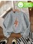 Lıghtnıng Desen Detaylı Bisiklet Yaka Içi Polarlı Sweatshirt 1