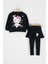 Kız Çocuk Hello Kitty Taytlı Takım 3-8 Yaş Siyah 1