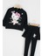 Kız Çocuk Hello Kitty Taytlı Takım 3-8 Yaş Siyah 3