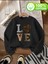 Love Desen Detaylı Bisiklet Yaka Içi Polarlı Sweatshirt 1