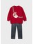 Kız Çocuk Taytlı Takım 4-8yaş Kırmızı 1