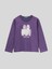 Kız Çocuk Baskılı Sweatshirt 1-6 Yaş Mor 1