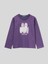 Kız Çocuk Baskılı Sweatshirt 1-6 Yaş Mor 2