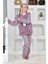 Kız Çocuk Welsoft Kumaş-Göz Bantlı Penguenli Pijama Takımı 12281 3