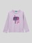 Kız Çocuk Baskılı Sweatshirt 1-6 Yaş Lila 2
