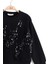 Kız Çocuk Pullu Sweatshirt 4-8 Yaş Siyah 4