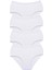 4 Adet Tutku Kadın Yüksek Bel Bato Kalın Lastik Külot Beyaz 1