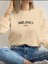 Milano Baskı Detaylı Bisiklet Yaka Içi Polarlı Sweatshirt 1