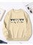Kalp Baskı Detaylı Bisiklet Yaka Içi Polarlı Sweatshirt 1