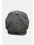 Erkek Kazayağı Kasket Şapka – Antrasit Desenli Retro Flat Cap 2