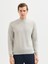 Erkek Regular Fıt Triko Kazak-Açık Gri Melanj 1