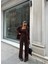 Ceket Straplez Bluz ve Palazzo Pantolon 3lü Takım 9