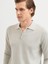 Erkek Regular Fıt Triko Kazak-Açık Gri Melanj 5