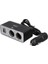 Olesson 1647 12-24V Çift USB Girişli 100W 70CM Kablolu 2'li Araç Çakmak Çoklayıcı 3