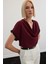 Kollar Taş Detaylı Salaş Bluz - Bordo 4