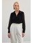 Aksesuarlı Salaş Bluz - Siyah 2