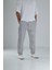 Gri Çizgili Müslin Keten Baggy Pantolon 1