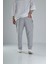 Gri Çizgili Müslin Keten Baggy Pantolon 4