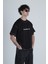 Be Yourself Siyah Oversize Tasarım T-Shirt 2