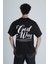 God Wins Siyah Oversize Tasarım T-Shirt 4