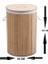 Decohandy Yuvarlak Bambu Kirli Sepeti 4