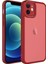 Apple iPhone 11 Kılıf Kamera Korumalı Transparan Zore Post Kapak-Kırmızı 1