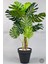 Yapay Ağaç Monstera Bambu Gövdeli 150CM Devetabanı Ağacı Büyük Boy Antrasit Renk Yalı Saksıda 3